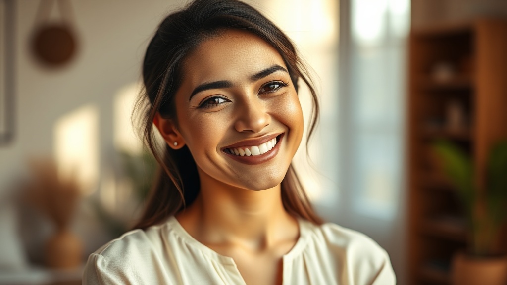 Paciente sonriendo con confianza tras tratamiento de alineadores
